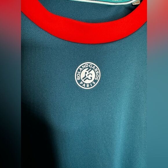 Adidas ROLAND GARROS PARIS French Open Tennis court short-sleeved Shirt Sz Small - Picture 3 of 5